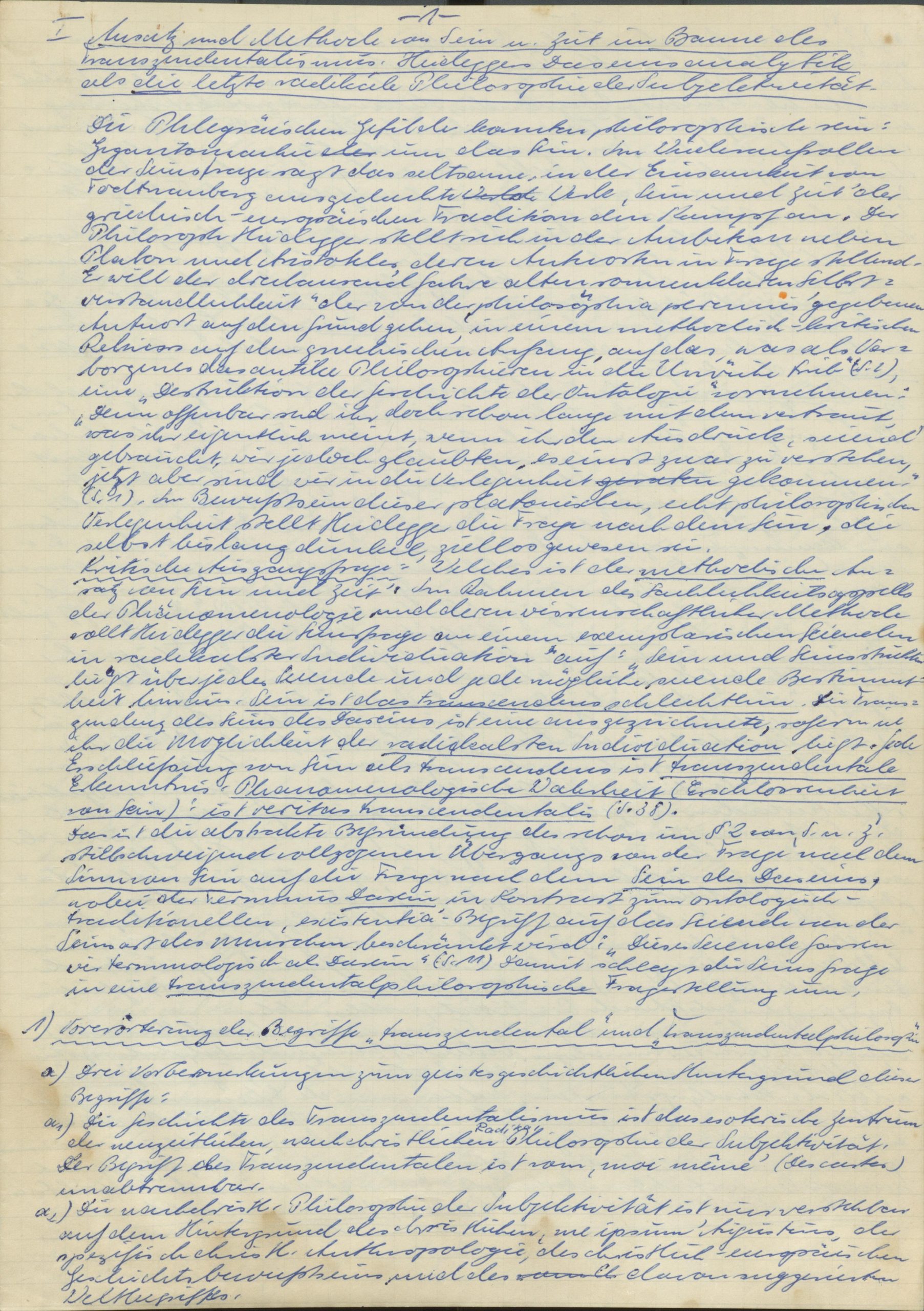 Handschriftliches Dokument von Krahl