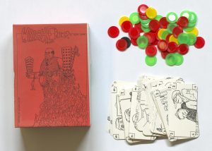 Spielekarton "Wucherer" mit Spielchips und Spielkarten