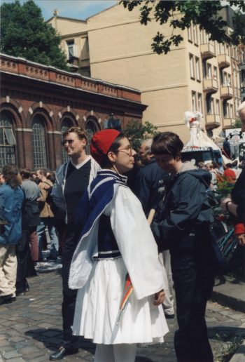 Greek visibility in the Gay Pride in Hamburg, 1999. (Photo courtesy of Evgenia Tsanana)