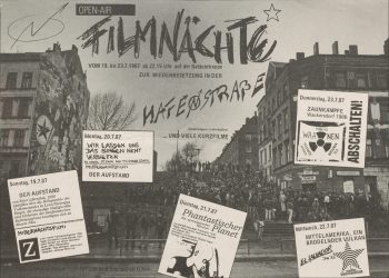 Flugblatt Hafenstraße "Filmnächte", Juli 1987