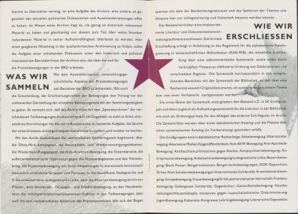 Archivbroschüre 1991 (c) HIS-Archiv