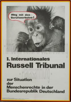 Zum 3. Russel-Tribunal, 1978.  Entwurf: Franz Mechsner