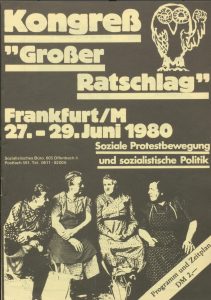 Programm und Zeitplan zum Kongress Großer Ratschlag in Frankfurt a. M. 1980