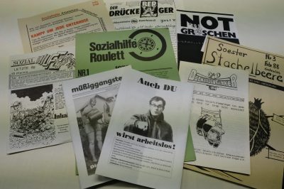 verschiedene Zeitschriften der Erwerbslosenbewegung